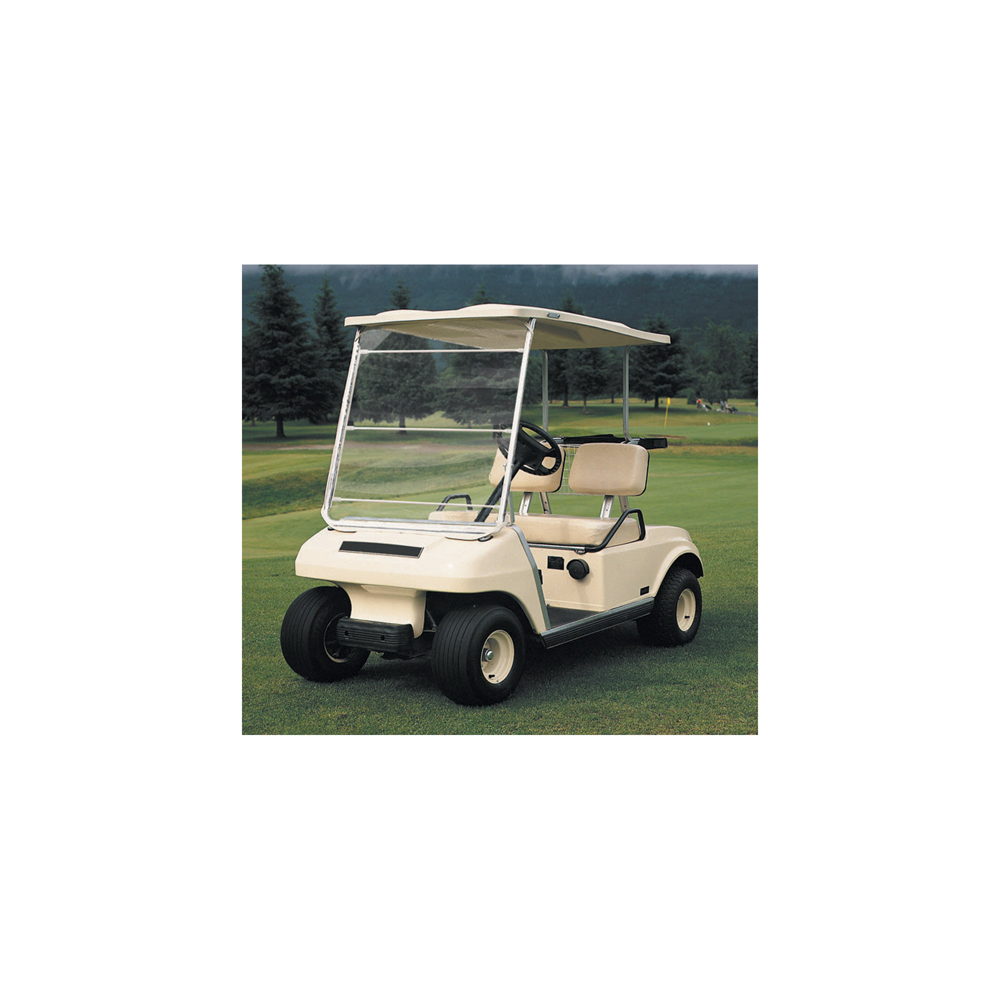 Classic Accessories Fairway Portable Golf Cart Windshield, White/Clear, Model# 72033